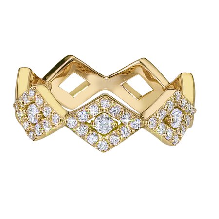 Lucia Pave Band in 14K Yellow Gold by GiGi Ferranti
