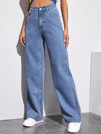 High-Rise Baggy Jeans | SHEIN UK