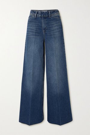Mid denim Bernadette high-rise wide-leg jeans | REMAIN Birger Christensen | NET-A-PORTER