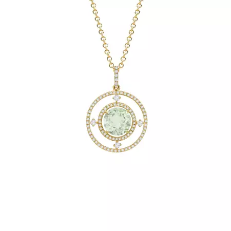 Apollo Medium Green Amethyst and Diamond Pendant – Kiki McDonough Ltd