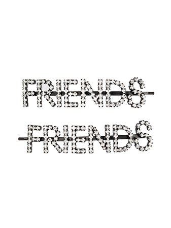 Black Ashley Williams Friends Crystal-Embellished Hair Pins | Farfetch.com