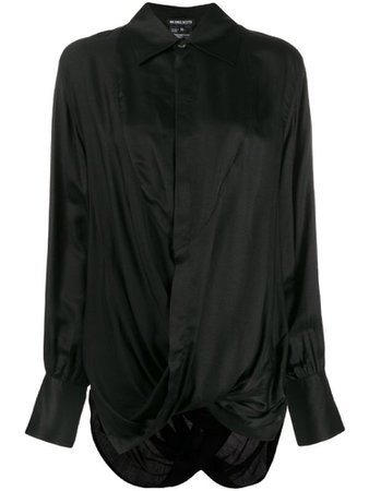 Ann Demeulemeester draped black blouse