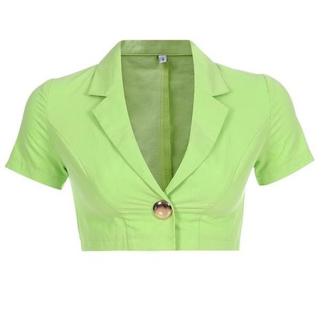 green crop top shirt