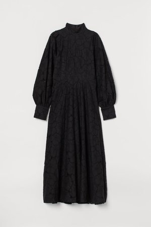 Long Lace Dress - Black