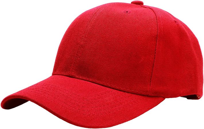 Falari Baseball Cap Adjustable Size for Running Workouts and Outdoor Activities All Seasons (1pc Red) at Amazon Men’s Clothing store