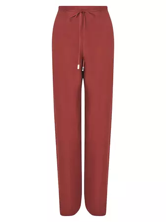 Shop Halston Lenox High-Waisted Trousers | Saks Fifth Avenue