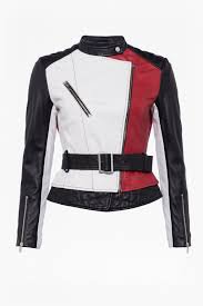 black white and red leather jacket - Google Search