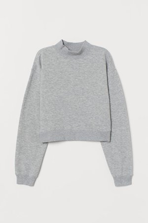 Short Sweatshirt - Light gray melange - | H&M CA