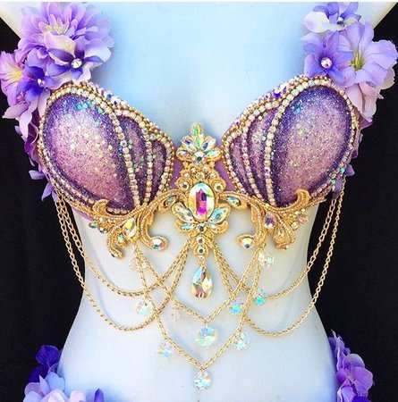 purple mermaid bra