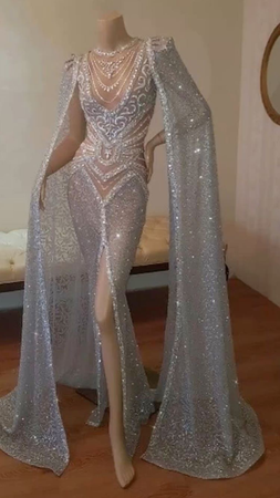 silver gown