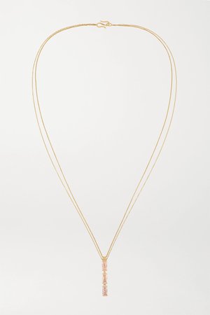 Gold Memphis Bubble Baguette Candy 14-karat gold multi-stone necklace | Alice Cicolini | NET-A-PORTER