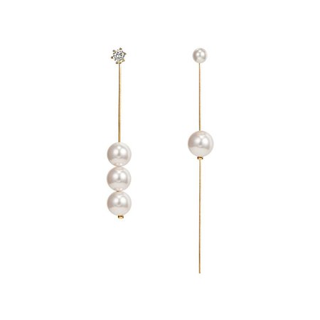 JESSICABUURMAN – VARED Asymmetric Pearls Earrings - Pair