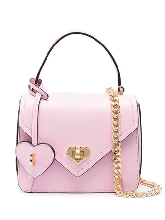 Moschino heart-plaque Leather Tote Bag - Farfetch