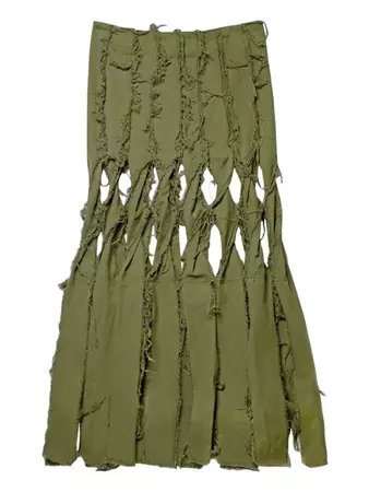 SeaWeed Fringe Skirt -Nit Alcove – ARCANA ARCHIVE