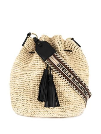 Stella McCartney straw bucket bag