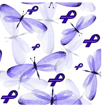 Alzheimer’s Purple Dragonfly Pattern