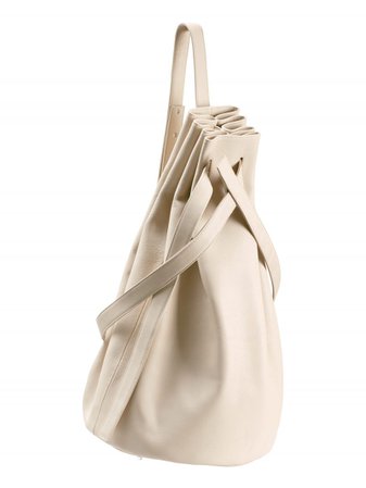 KILO seaman's kit bag in ivory calfskin leather | TSATSAS