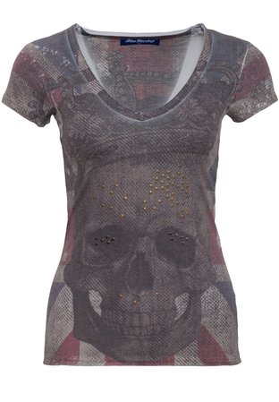 Blue Monkey Print-Shirt »Skull Britain Style-1 17-4919« online kaufen | OTTO