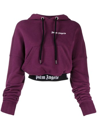 Palm Angels cropped hoodie $535 - Buy AW19 Online - Fast Global Delivery, Price