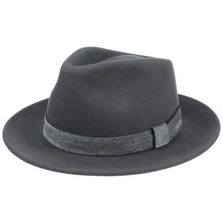 Stetson Camwool Fedora Hat dark grey | Stetson.eu