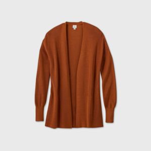 Women's Essential Open-Front Cardigan - A New Day™ Rust XS : Target