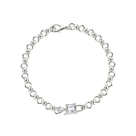 Silver KEVUI Diamante Chain Necklace | i The Label – ithelabel.com