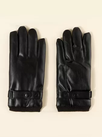 Men Magnet Button Decor Gloves | SHEIN USA