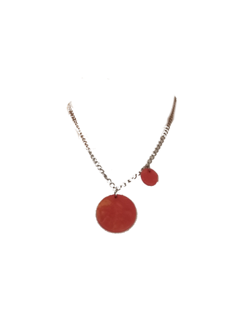 red and orange necklace