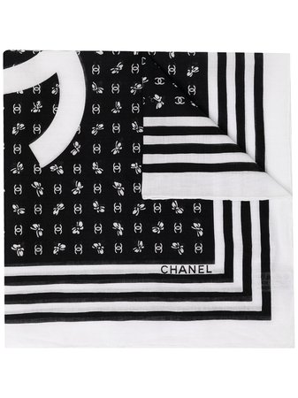 Chanel Pre-Owned 1990s CC logo-print scarf - FARFETCH
