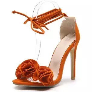 orange floral heel - Google Search