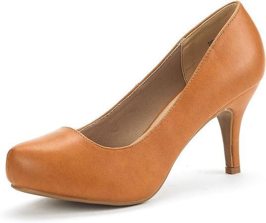 Amazon.com | DREAM PAIRS Tiffany Womens Heels New Low Stiletto Round Toe Platform Pump Shoes, Black Nubuck - 9 (Platform Pumps Shoes) | Pumps