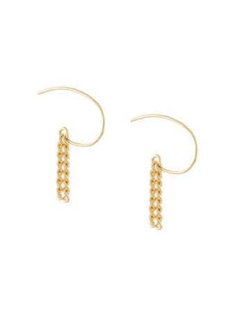 Petite Grand Double Chain Earrings 985G Gold | Farfetch