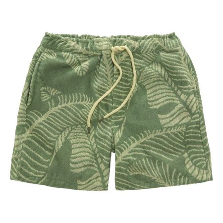 OAS - Banana Leaf Terry Shorts - Green | Smallable