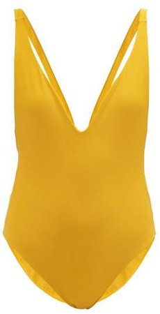 Revel Plunge Front Swimsuit - Womens - Yellow