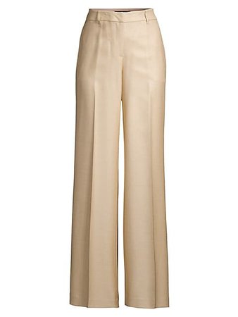 Lafayette 148 New York Dalton Silk & Wool Wide-Leg Trousers | SaksFifthAvenue