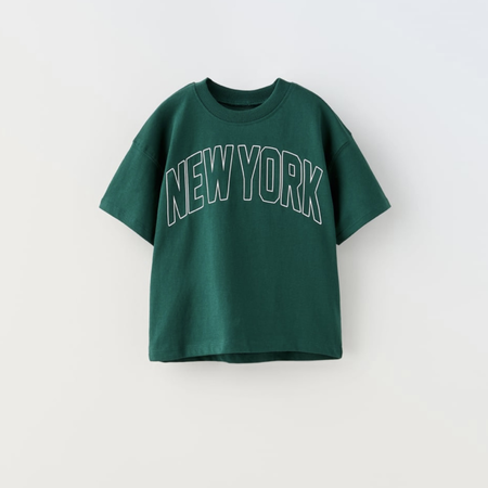 green Zara New York shirt