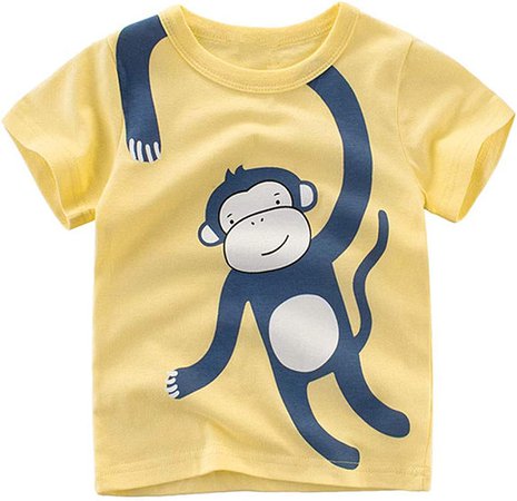 Amazon.com: JUNOAI Toddler Little Boys Clothes 3-Pack Dinosaur Short Sleeve Crewneck T-Shirts Top Tee Size for 2-7 Years (Lion, Monkey, Giraffe, 2T): Clothing, Shoes & Jewelry