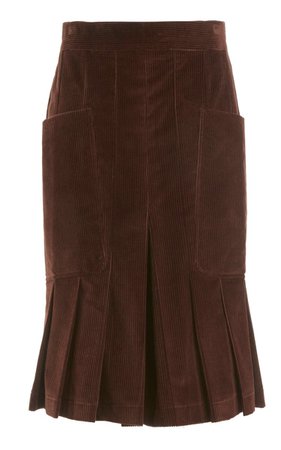 Pleated Cotton Corduroy Culottes By Victoria Beckham | Moda Operandi