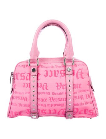 Versace Leather-Trimmed Monogram Bag - Handbags - VES43193 | The RealReal