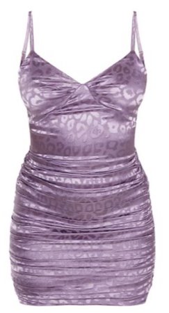 Lavender Leopard Silk Dress