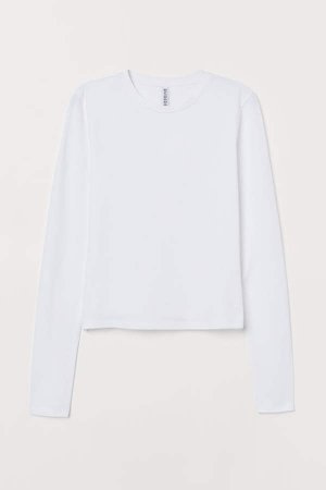 Long-sleeved Top - White