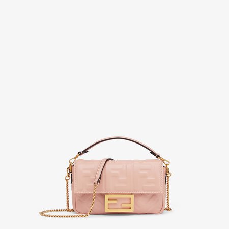 Pink nappa leather bag - BAGUETTE | Fendi