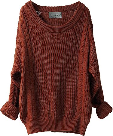 Liny Xin Women's Cashmere Oversized Loose Knitted Crew Neck Long Sleeve Winter Warm Wool Pullover Long Sweater Dresses Tops (Blue) at Amazon Women’s Clothing store
