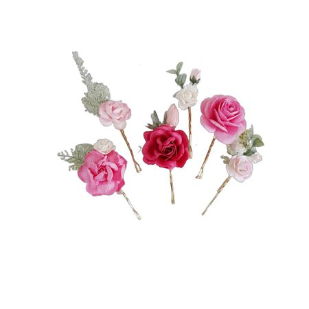 Flower hair pins, Pink flower hair pins, Fuchsia flower Hair clip, Wedding Pink Flowers, Wedding hair pieces for bridesmaid, Bridal for hair