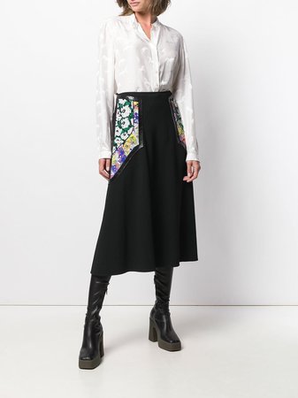 Stella McCartney Floral Panel Midi Skirt - Farfetch