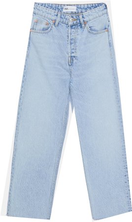 Zara blue straight jeans