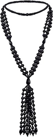 Amazon.com: Metme Women's 1920s Gatsby Flapper Long Pearl Necklace Costume Jewelry Accessory for Party: Clothing