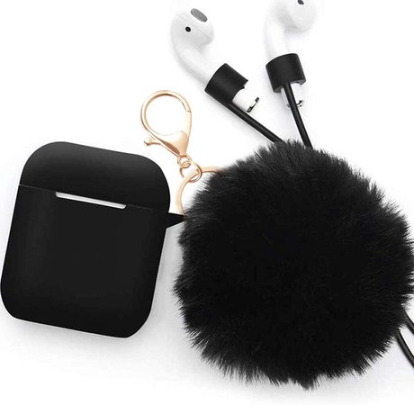 black airpod case with keychain - Google Search