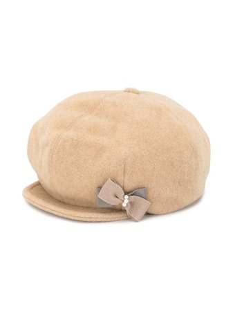 Shop brown Familiar bow baker boy hat with Express Delivery - Farfetch