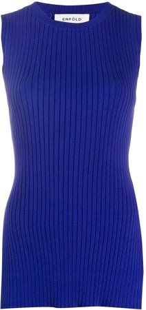 side slit knitted tank top